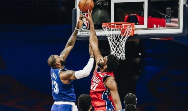  恩比德统治内线76人横扫魔术显强势